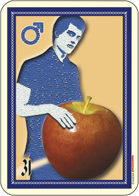 Жокер мъж ябълка